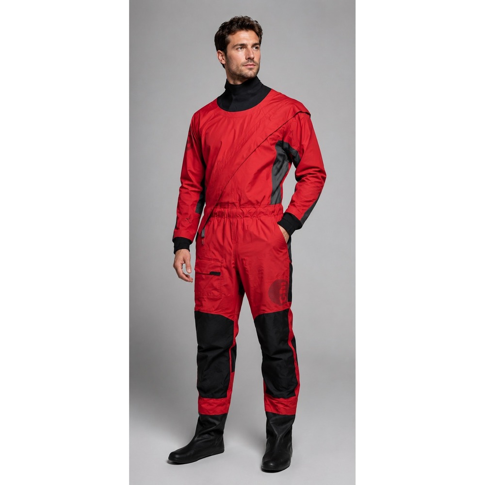 Gill Pro Drysuit Red Black Mens Large Sailing Kayaking Waterproof Suit 4802